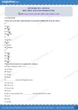 Đề thi học kì 1 Tiếng Anh 6 English Discovery - Đề số 10